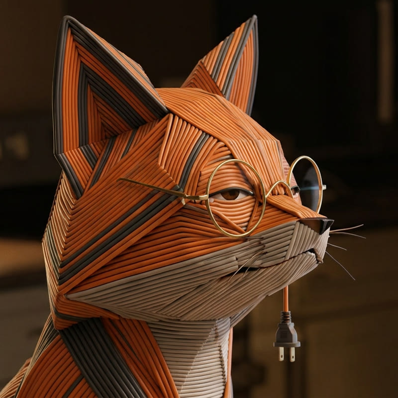 Dev Fox, an origami fox