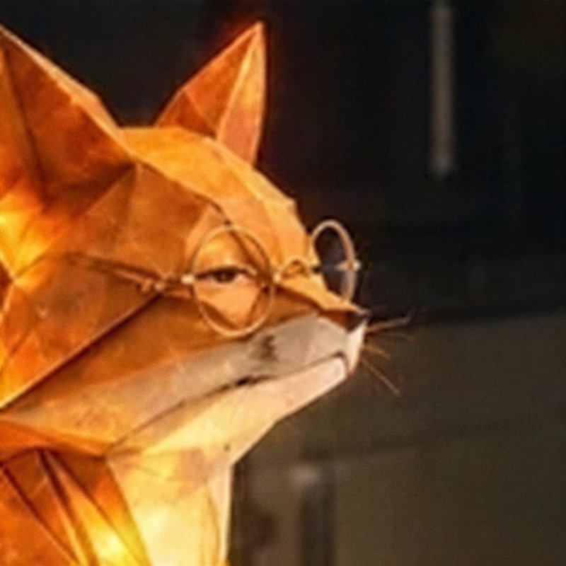 Labs Fox, an origami fox